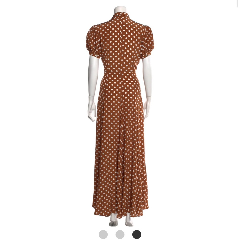 Caroline Costas Polka Dot print long dress